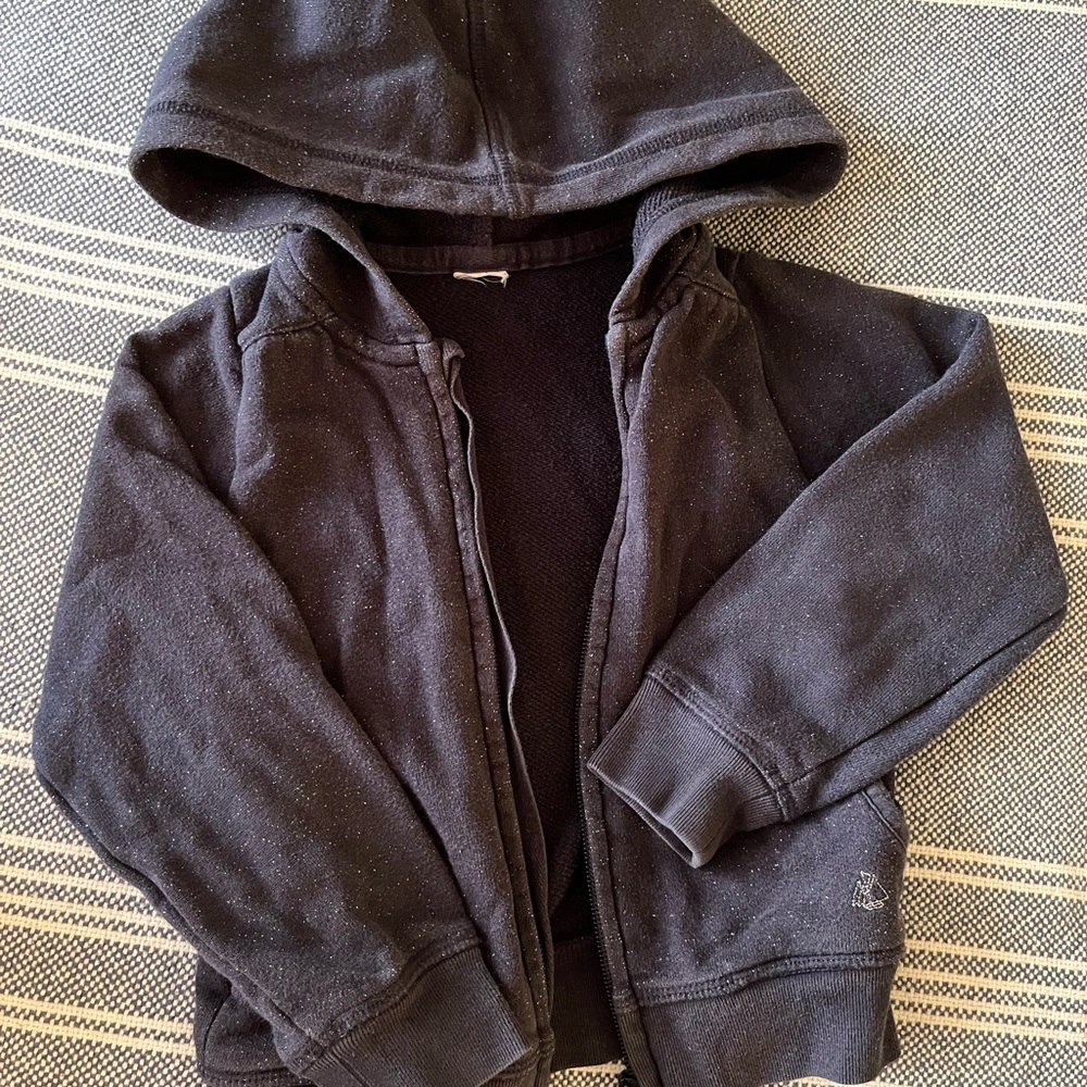 Girl sparkly navy Hoodie